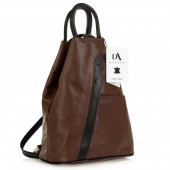 Rucsac dama din piele naturala DiAmanti Raena Marrone-Nero